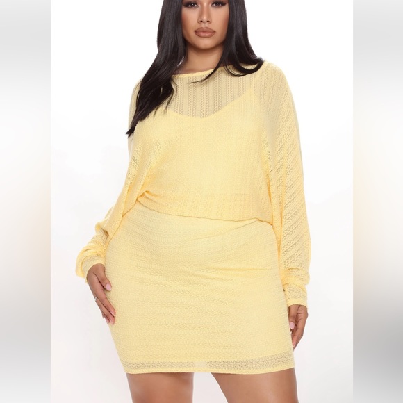 Long sleeves mini dress plus size 1X - Picture 5 of 6